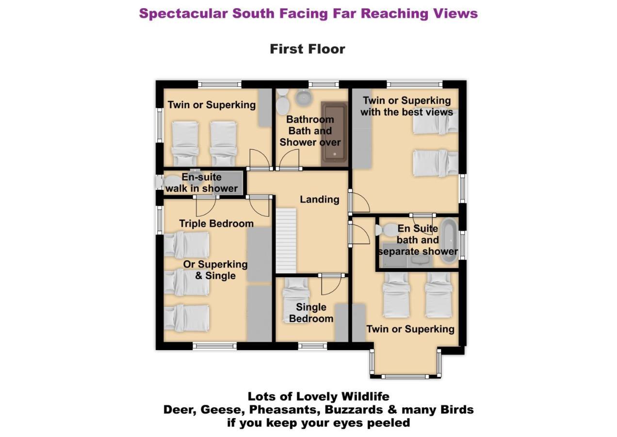 South View Country House Sleeps 12 - Hot Tub - Views Henley-in-Arden Bagian luar foto